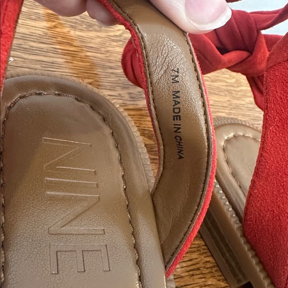 Nine West suede tie up sandals - Picture 3 of 5